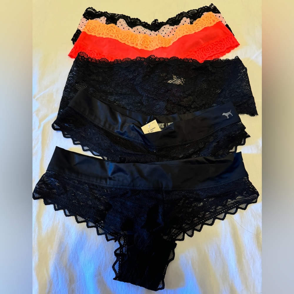 bundle of 5 victoria vs pink cheekie underwear